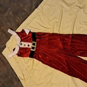 Women's Modern-Day Mrs. Claus Jumpsuit.
